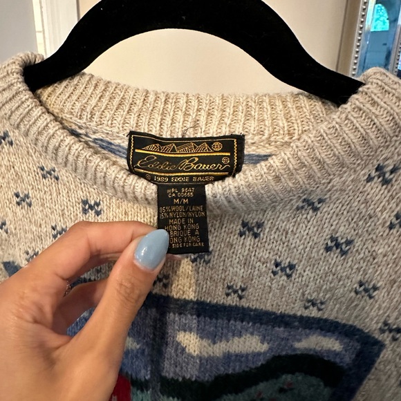 Eddie Bauer Wool cat knit sweater - Picture 2 of 5